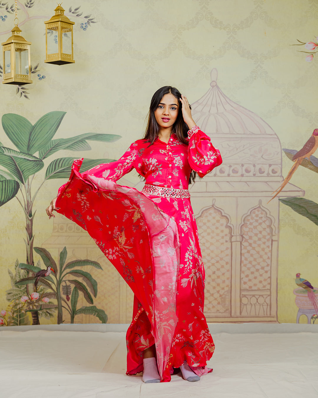 Printed Shirt and Skirt Preloved