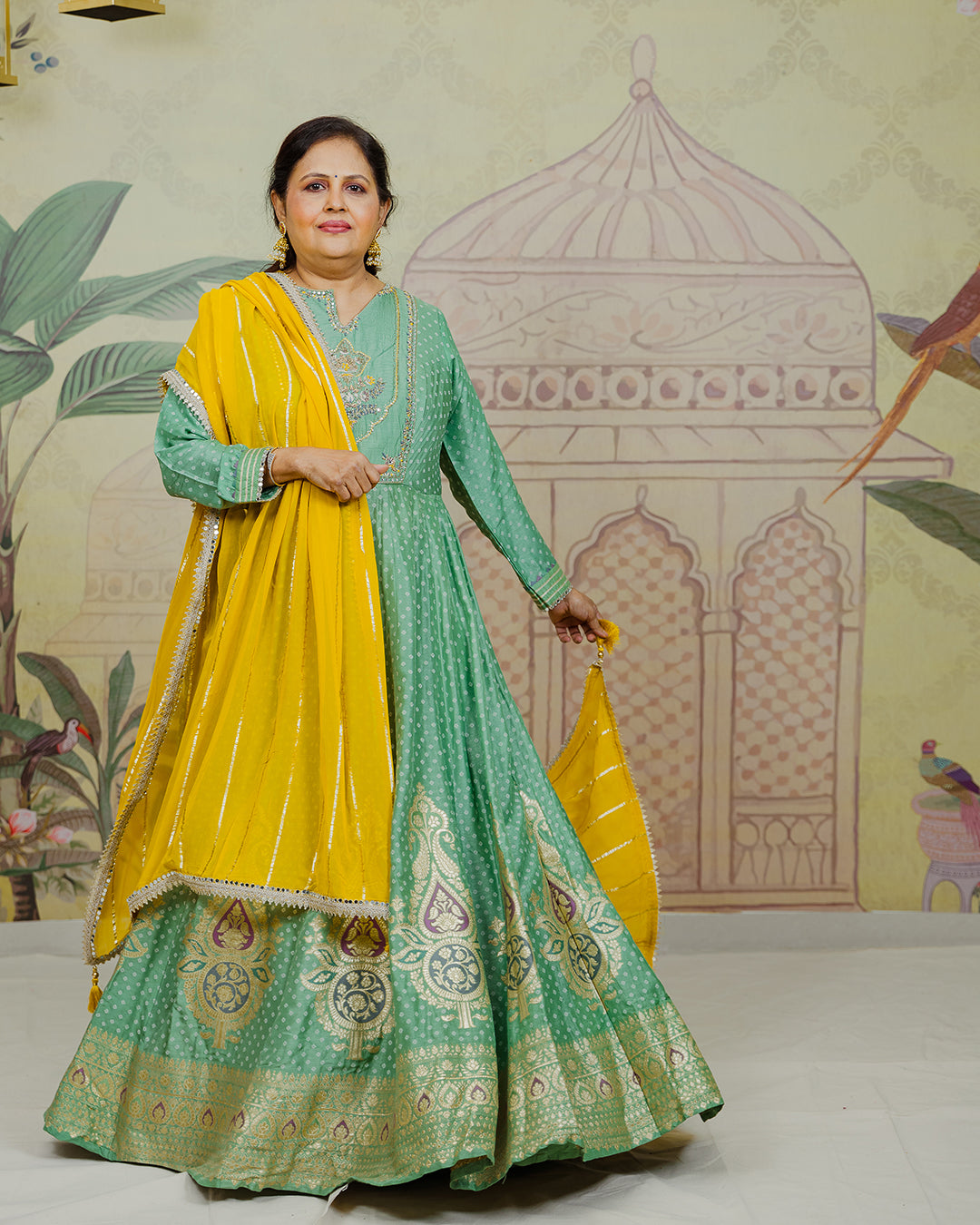 Green Anarkali Preloved