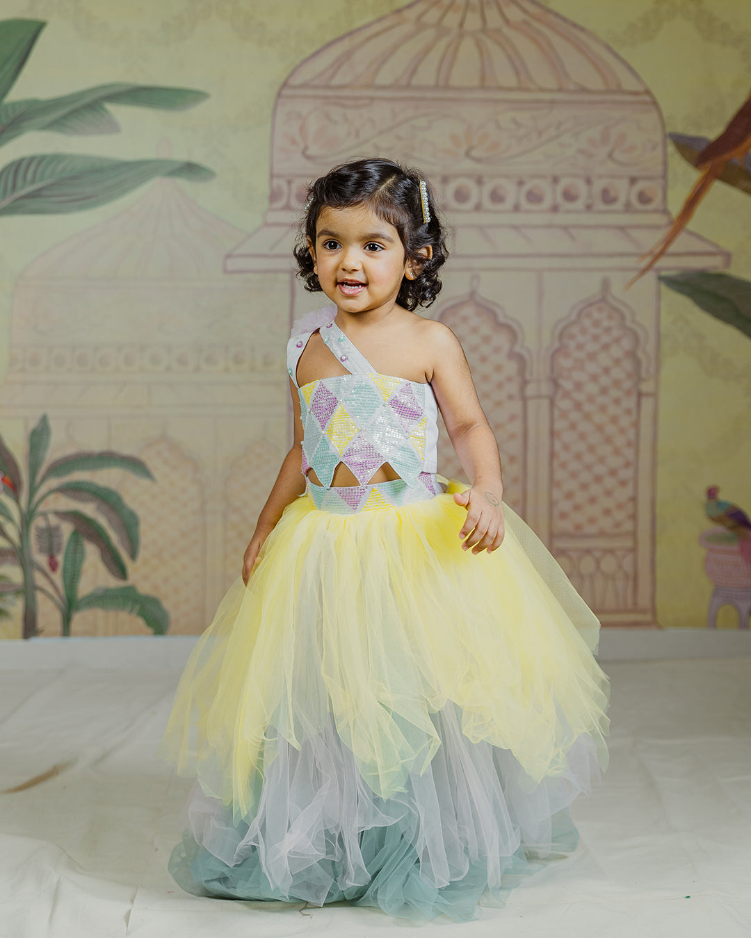 Multicolour Tulle Skirt and Top