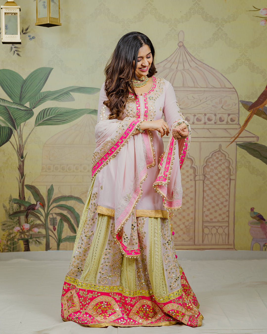 Gota Work Lehenga with Blouse or Top Preloved
