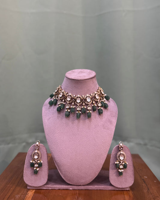 Kundan Set with Green Stones