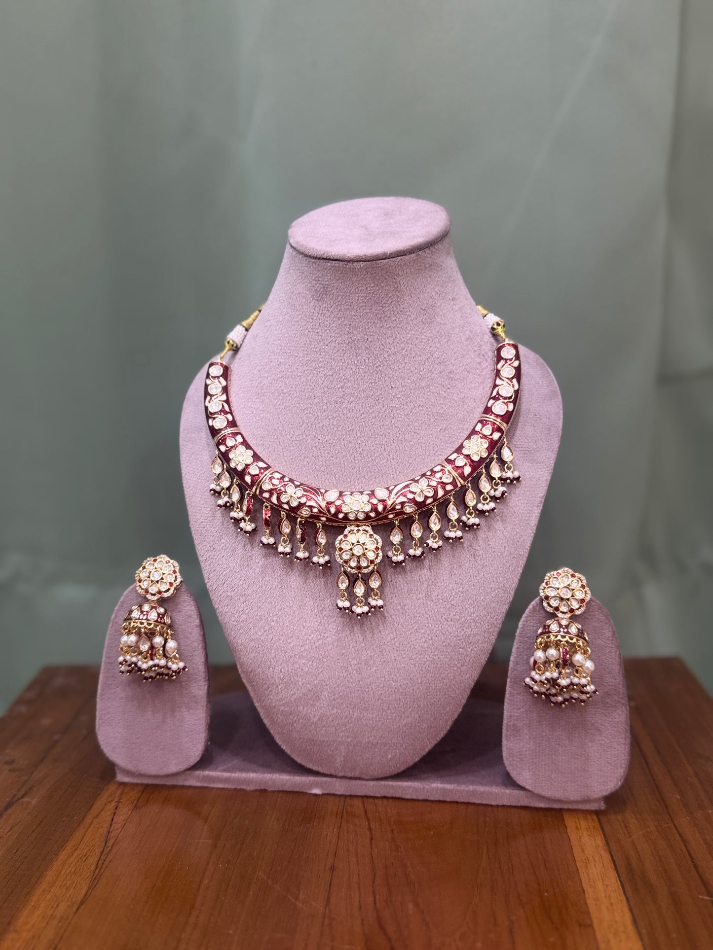 Red Traditional Hasli Set
