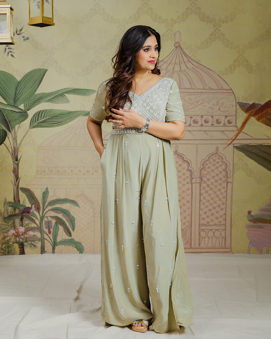 Green Jumpsuit Dress Preloved