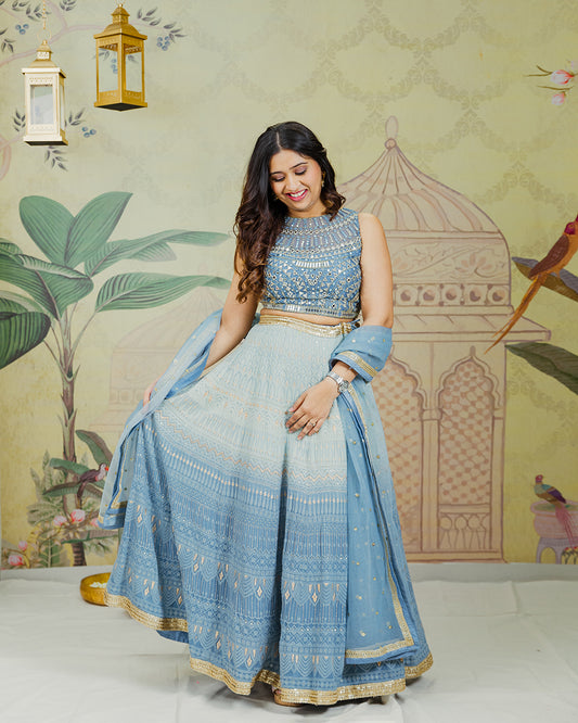 Blue Ombre Lehenga Preloved