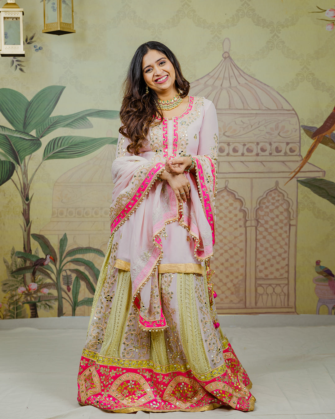 Gota Work Lehenga with Blouse or Top Preloved